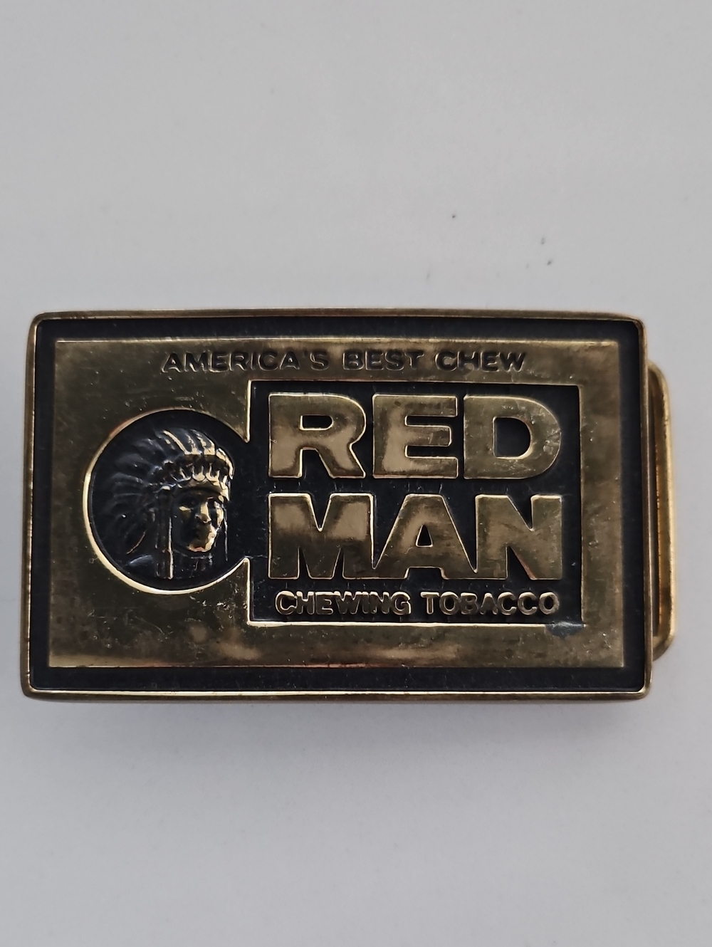 Brass RED MAN Belt Buckle